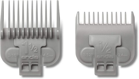 Andis Comb, USA, Snap-On Balde Attachment Combo Dual Pack, 2 Combs, Sizes: 0.5, 1.5