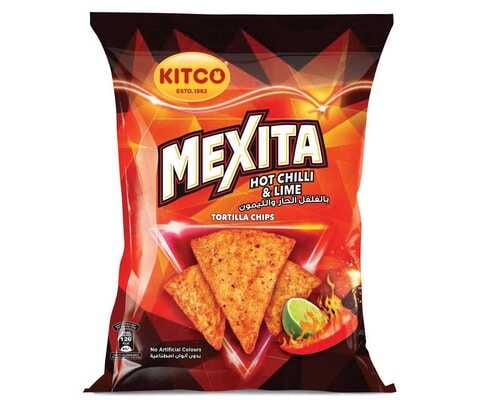Buy Mexita Hot Chilli And Lime Tortilla Chips 40g in Kuwait