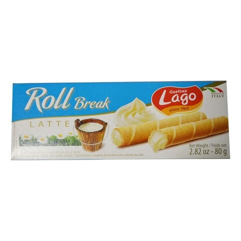 Elledi Roll Break Latte Cream Wafer Biscuits 80g