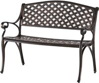 Yulan Outdoor Bench Antique Design Cast Aluminum Frame For Patio, Park, Garden, Backyard, Deck Providing You Space To Have A Rest Strong, And Comfortable To Seat (B) 617