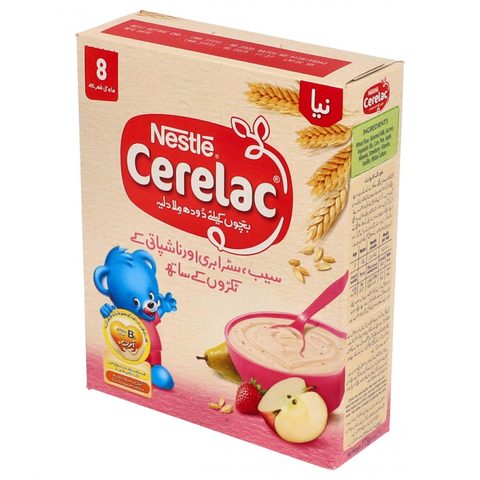 Nestle Cerelac With Apple, Strawberry and Pear Pieces 175 gr