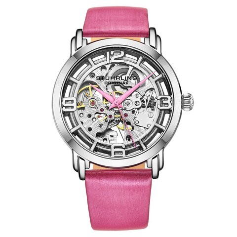 Stuhrling Ladies Winchester Automatic Watch - 40mm Silver/Pink