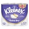 Kleenex Extra Dry Toilet Tissue Paper, 3 PLY, 12 Rolls x 160 Sheets, Embossed Bathroom Tissue with Superior Absorbency