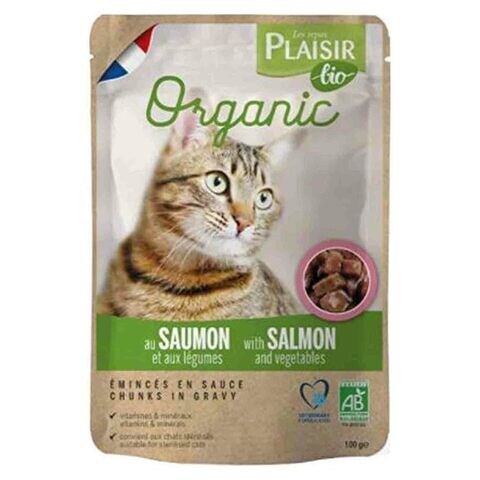 Les Repas Plaisir Bio Organic Salmon And Vegetables Cat Food 100g