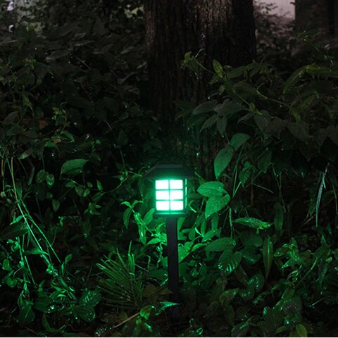 Generic-2Pcs/Set LEDs Solar Powered Lawn Light Outdoor Landscape Lamp for Pathway Garden Patio Yard Decoration