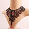 Generic - Vintage Black Lace Choker Necklace Charm Ribbon Wedding Bijou Collar Jewelry Hollow Velvet Short Chain Jewellery