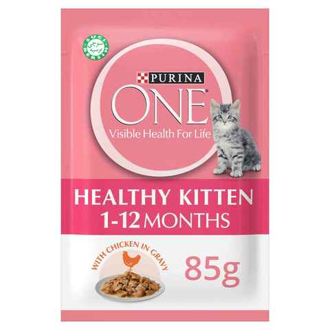 Purina One Healthy Kitten 1 To 12 Months With Chicken In Gravy Cat