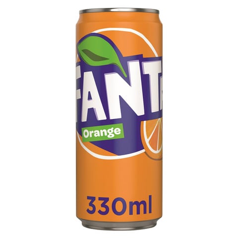 Fanta Orange Flavoured Carbonated Soft Drink 330ml