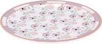 Royalford Melamineware 11&quot; Dinner Plate- Rf11779, Premium-Quality, Dishwasher-Safe Dinnerware With Strong And Sturdy Construction, White And Pink