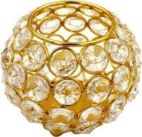 Lavish Golden Crystal Candle, 1 Pcs Holder For Table, Party Decorations, Christmas, Candle Sticks