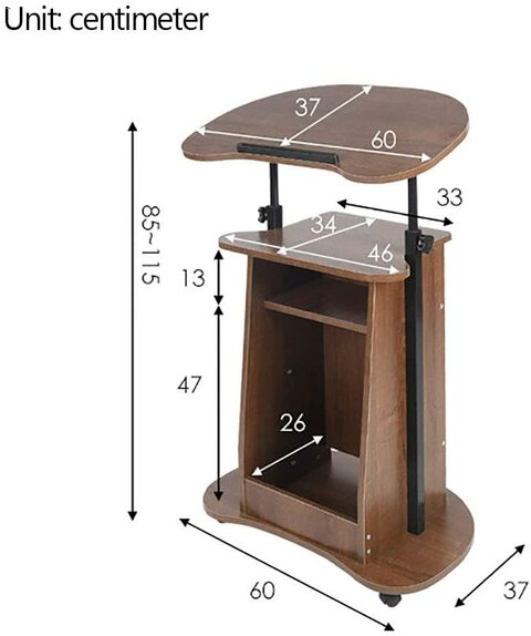 Adjustable height deals side table