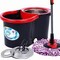 Optimistic Spin Easy MopBlack/Red ,Extended Easy Press Stainless Steel Handle and Easy Wring Dryer Basket
