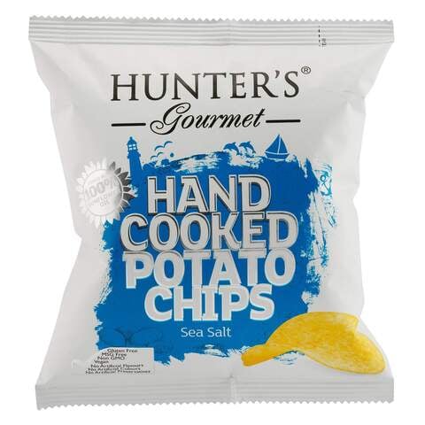 اشتري هانترز غورميه رقائق بطاطس بملح البحر مطبوخة يدويا 40 غرام في الامارات