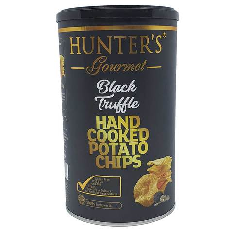 Hunter&#39;s Gourmet Hand Cooked Potato Chips Black Truffle 150g