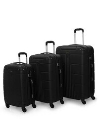 Senator Travel Bags Suitcase A1012 3 Pcs Hard Casing Trolley Luggage Set Black