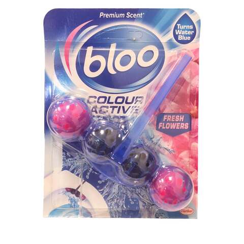 Bloo Fresh Flower Active Balls Toilet Rim Block 2 count