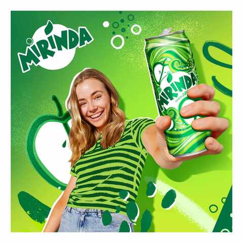 Mirinda Green Apple Carbonated Soft Drink Can 330ml