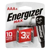 Energizer Max AAA Alkaline Battery 92BP Silver 4 Battery