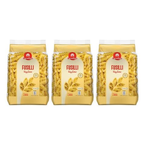 Carrefour Fusilli Pasta 400g Pack of 3