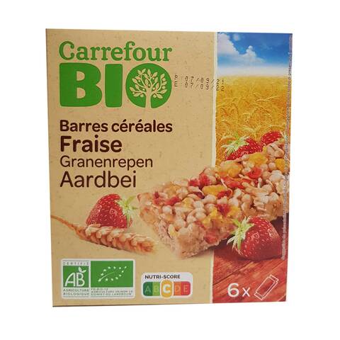 Carrefour Bio Strawberry Cereal Bar 138g