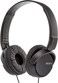 Sony Mdr-Zx110Ap Wired On-Ear Headphones With Tangle Free Cable, 3.5mm Jack, Headset With Mic For Phone Calls, Black