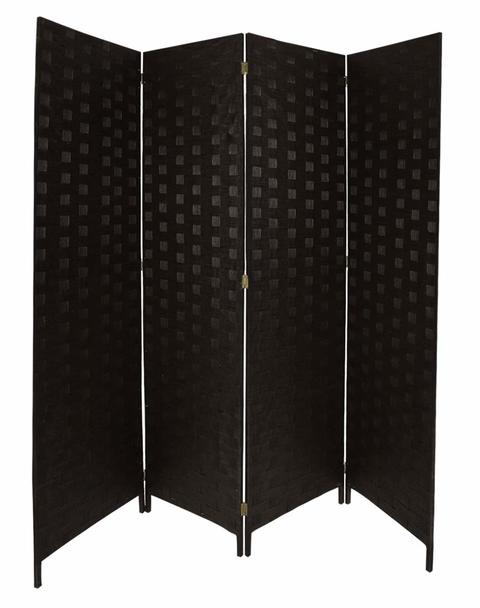 Yatai - Bamboo Wooden Black Room Dividers Folding Privacy Screen 1.8 Metre