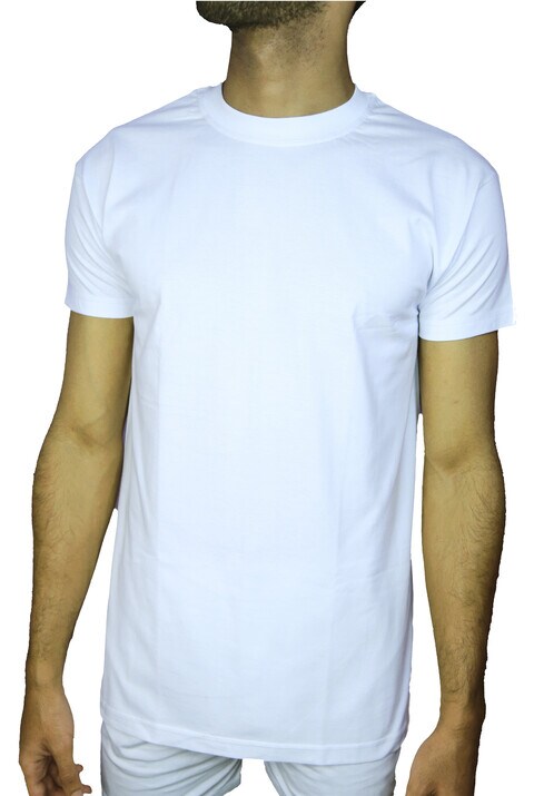 Rayan Men Crew Neck Undershirt Underwear Cotton 100% White 4XL