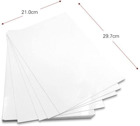 Generic Professional A4 Size 20 Sheets Glossy Photo Paper 8.3 * 11.7 Inch 200GSM Waterproof Resistant High Gloss Finish Surface Quick Dry For Canon Epson Hp Color Inkjet Printer