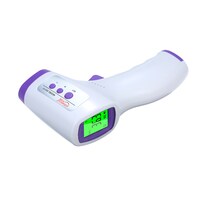 Generic-Digital Infrared Forehead Thermometer LCD IR Thermometer Handheld Non-contact IR Infrared Thermometer Temperature Meter with Fever Alarm for Children Adults Dual Temperature Mode 3-Color Backlight
