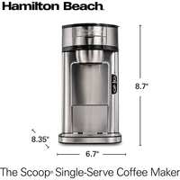 Hamilton Beach Scoop Single Serve Coffee Maker 49981-SAU Silver 410ml