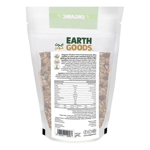 Earth Goods Organic Gluten Free Granola Fruit Mix 340g