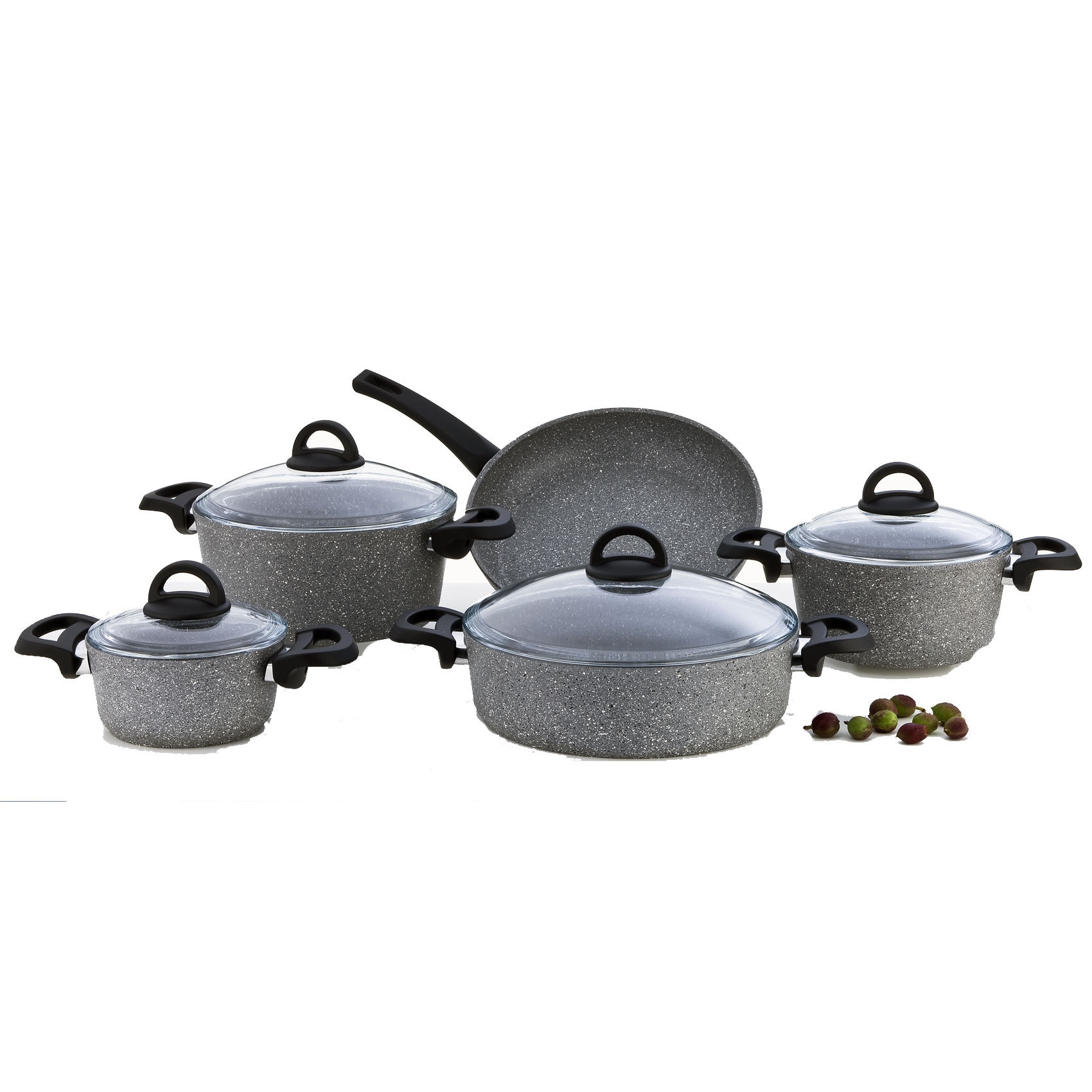 Buy Homemaker Granitec 9 pcs Grey Cooking Set Online Shop Home