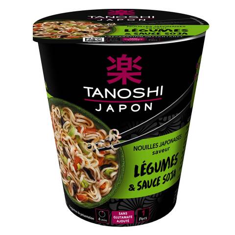 Tanoshi - Cup nouilles légumes sauce soja - Supermarchés Match