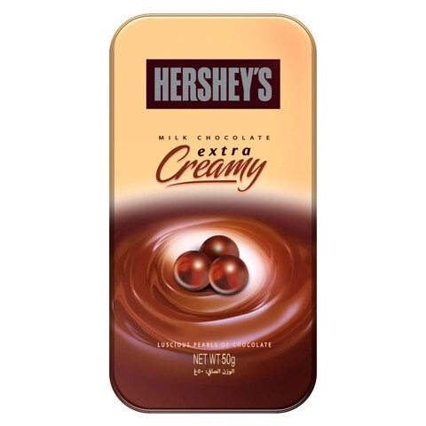 Hersheys Pearl Extra Creamy Milk Chocolates Tin 50g