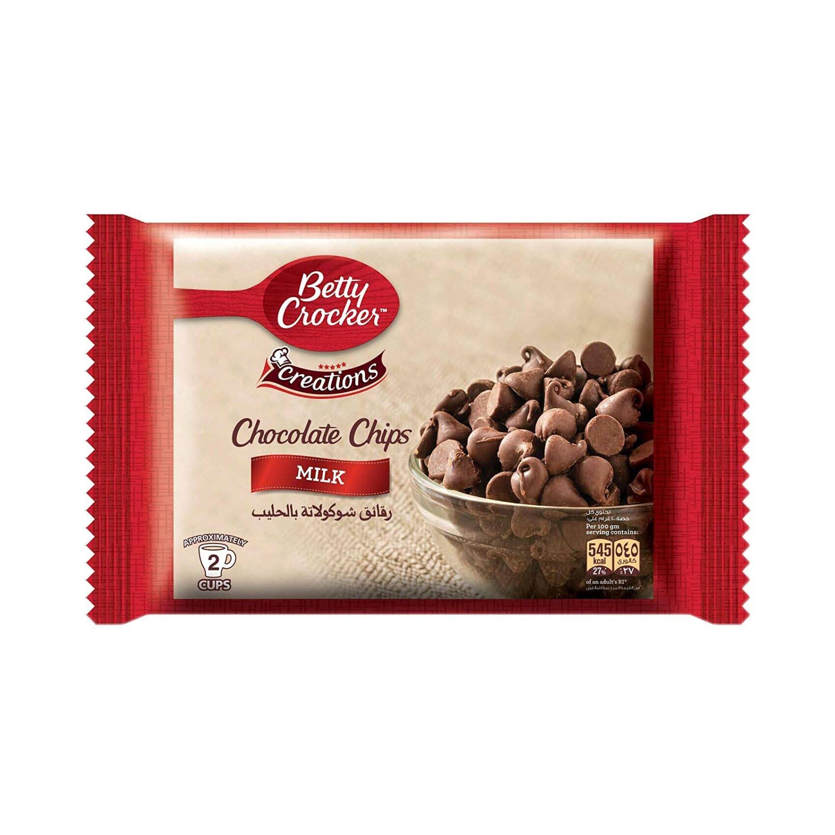 Buy Betty Crocker Milk Chocolate Chips 200g Online Shop Food Cupboard