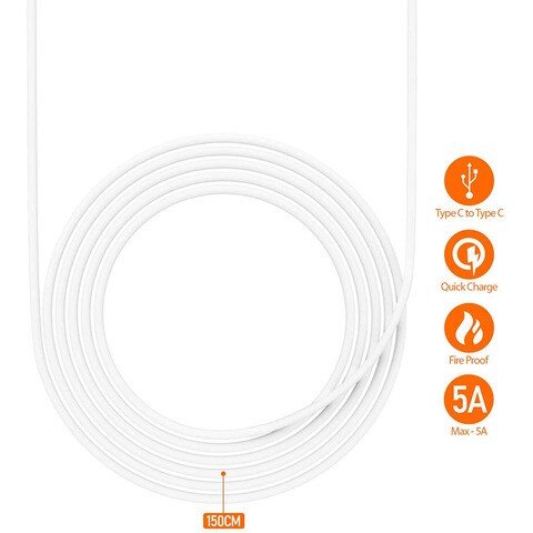 Xiaomi Mi USB Type-C to Type-C Cable 150cm Data and Charging Cable For MacBook, Xiaomi notebook &amp; USB-C Devices