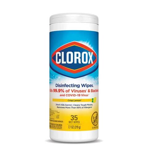 Clorox Disinfecting Wipes Crisp Lemon 35 Wet Wipes