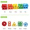 Generic-Wooden Geometric Column Toy Shape Color Sorting Blocks Educational Learning Tool for Kids Toddlers Preschoolers Early Education