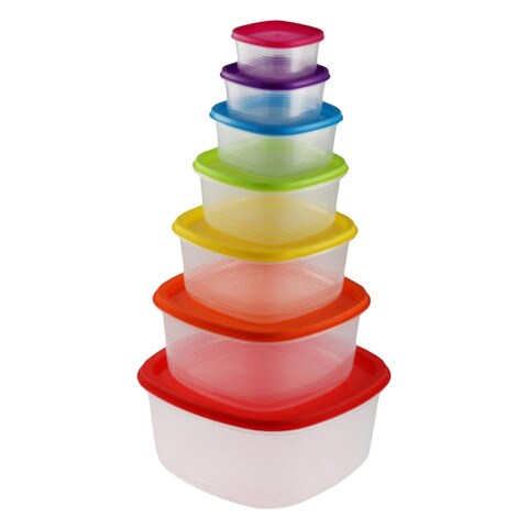 RAINBOW ROUND CONTAINER 7 PCS SET+