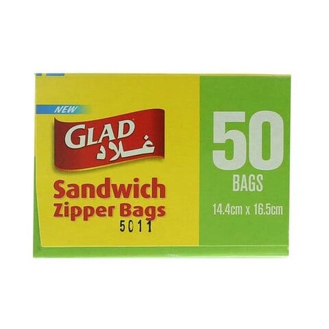 Glad Zipper Sandwich Clear 50 Bags
