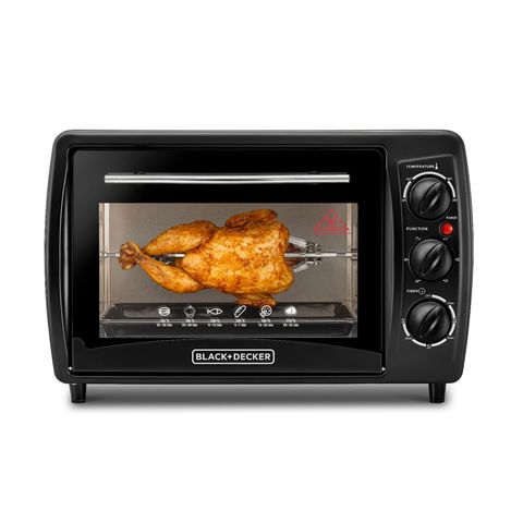 Black+Decker Toaster Oven With Double Glass And Rotisserie 19L TRO19RDG-B5 Black