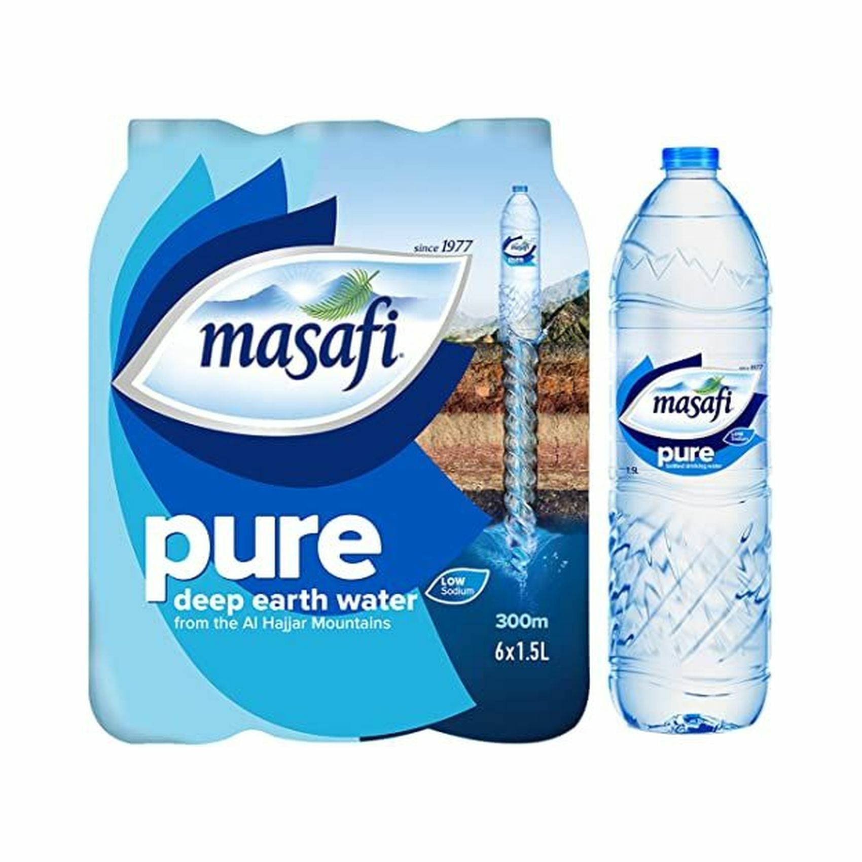 Buy Masafi Bottled Mineral Water 1.5L x6 Online Shop Beverages on Carrefour UAE