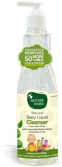 Mother Sparsh Natural Baby Liquid Cleanser (Powered by Plants) Cleanser for Baby Bottles, Nipples, Accessories and Toys, 500ml