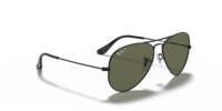 Ray-Ban Unisex Full Rim Aviator Polarized Classic Metal Black Sunglasses RB3025-002/58-58