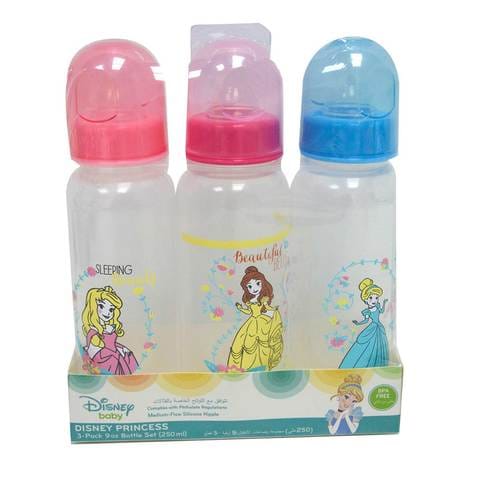 Disney Princess Feeding Bottle TRHA1690 Clear 250ml Pack of 3