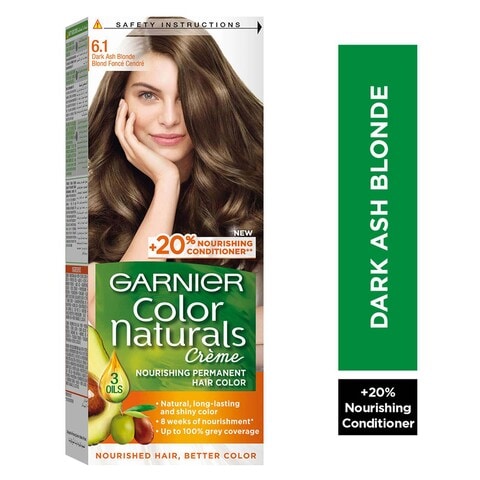 Buy Garnier Colour Naturals Creme Nourishing Permanent Hair Colour  Dark  Ash Blonde 110ml Online - Shop Beauty & Personal Care on Carrefour UAE