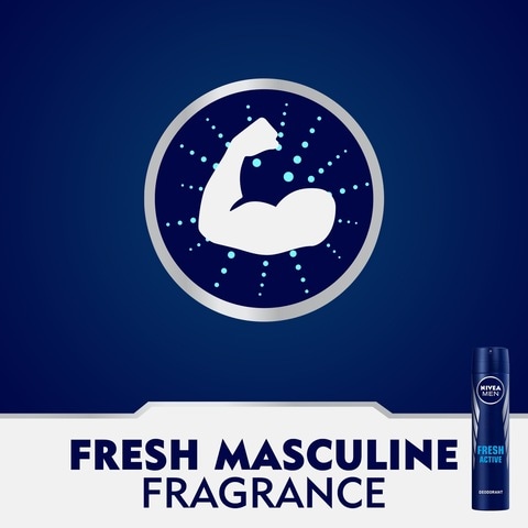 Nivea Men  Antiperspirant Spray for Men  Fresh Active Fresh Scent 200ml