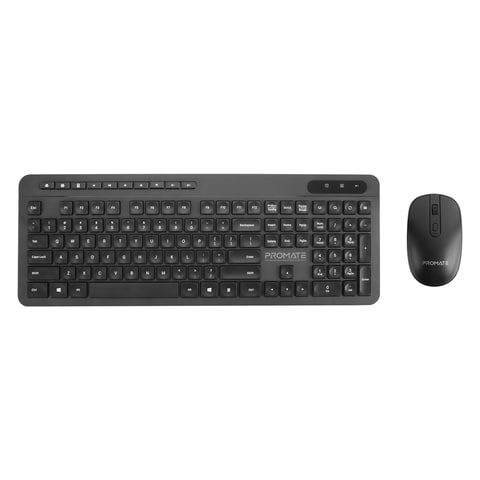 møde Blive ved sagtmodighed Buy Promate USB-C Wireless Keyboard and Mouse Combo, Ergonomic 2.4Ghz Full  Size Keyboard and Adjustable DPI Mouse with USB-A/USB-C Nano Receiver and  14 Quick Access Keys - ProCombo-11 Online - Shop Electronics