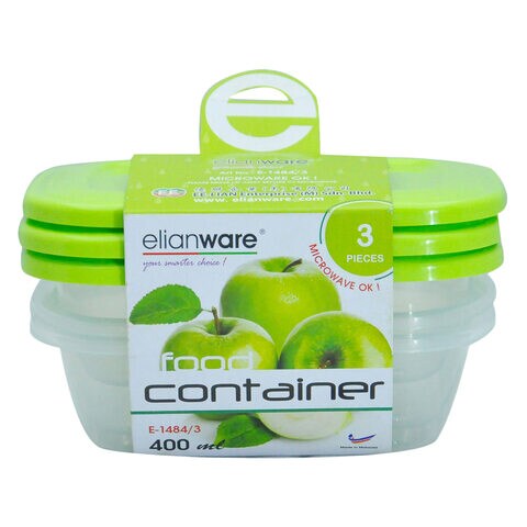 FOOD CONTAINER 400ML 3PCS