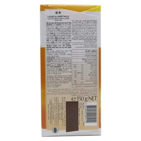 Lindt Les Grandes Caramel Hazelnut Chocolate Bar 150g